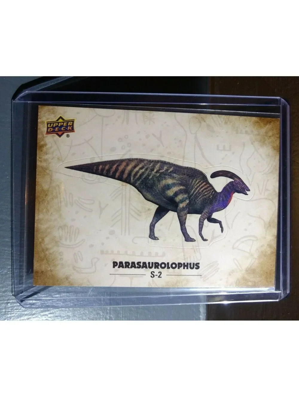 2015 Upper Deck Dinosaurs Parasaurolophus #S-2 Trading Sticker Card